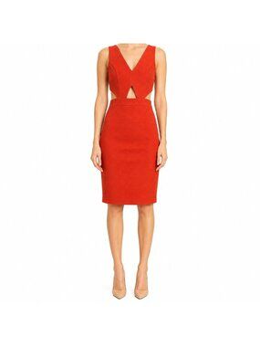 Mystic Orange Cut Out Summer Dress Size Small